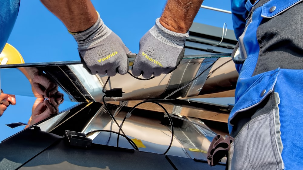 Solar roof installation